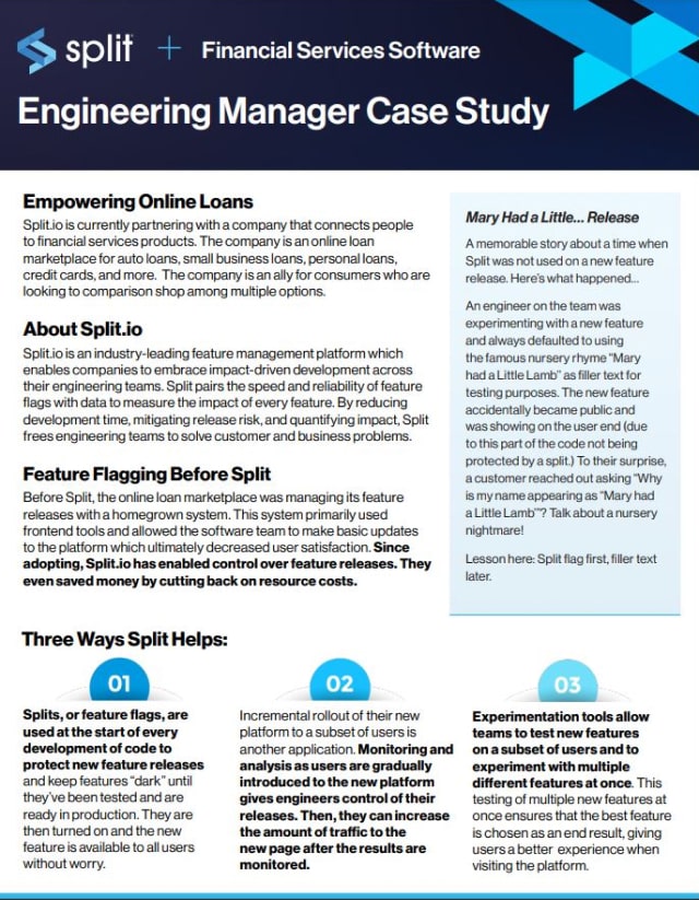 case study engineering manager