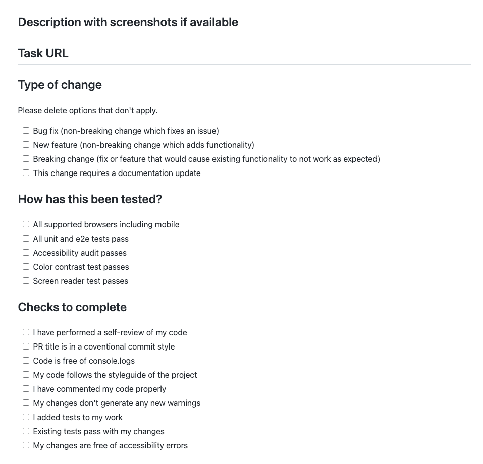 Split - Crafting a Github Pull Request Template - 2